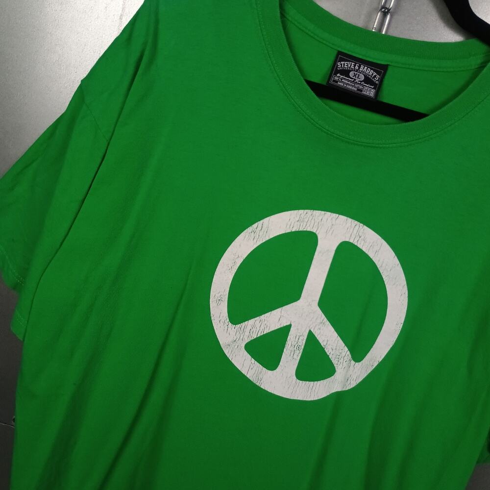 Peace Sign Vintage Y2K Earth Day Tone Hippy T-Shirt XL Art Steve & Barrys Retro